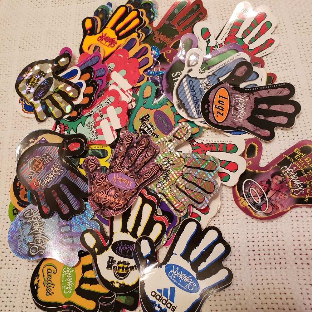 Lot of Journeys Hand Stickers 90s early 2000s